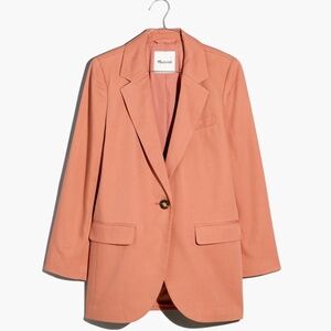 Madewell Plus Larsen Blazer | Drapeweave | 1X | Dried Rose | Oversized Fit
